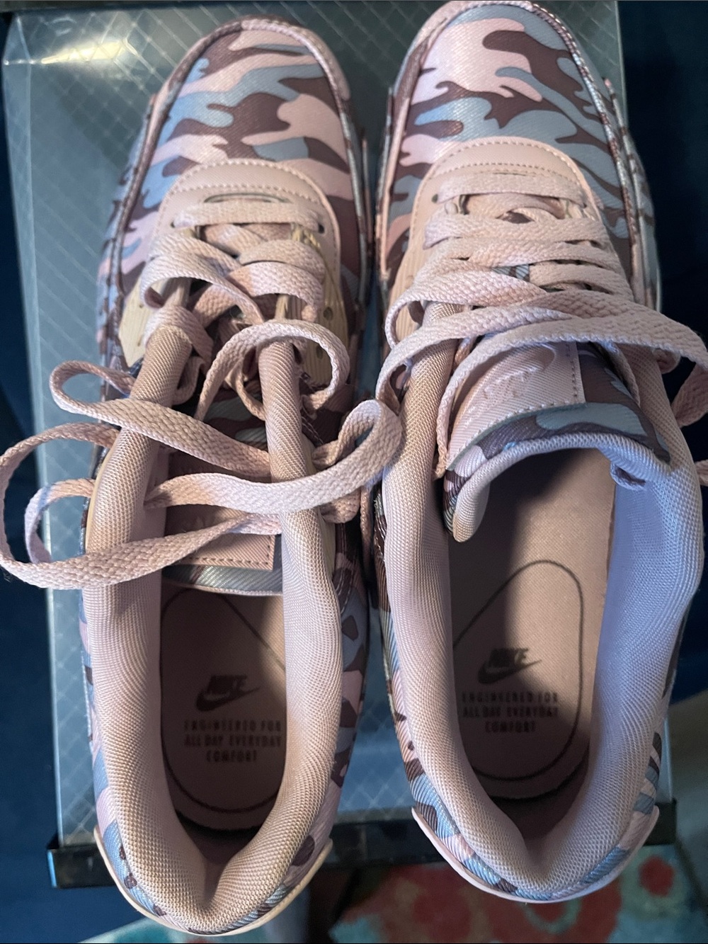 Nike Women’s Pink & Light Blue Camo Low-Top Sneakers